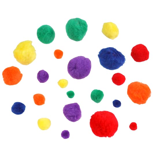 6 Pack: 1lb. Primary Pom Poms by Creatology™